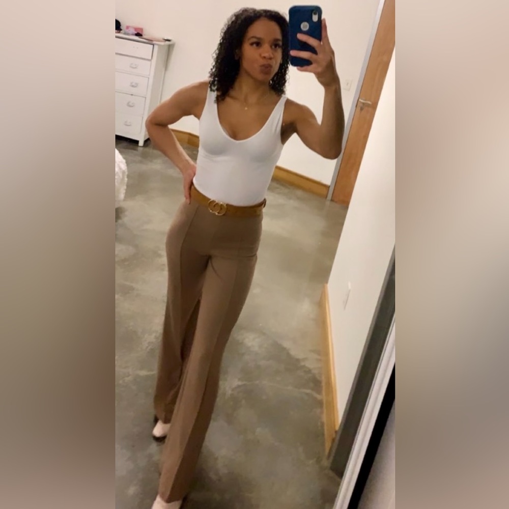 High rise flare pants
